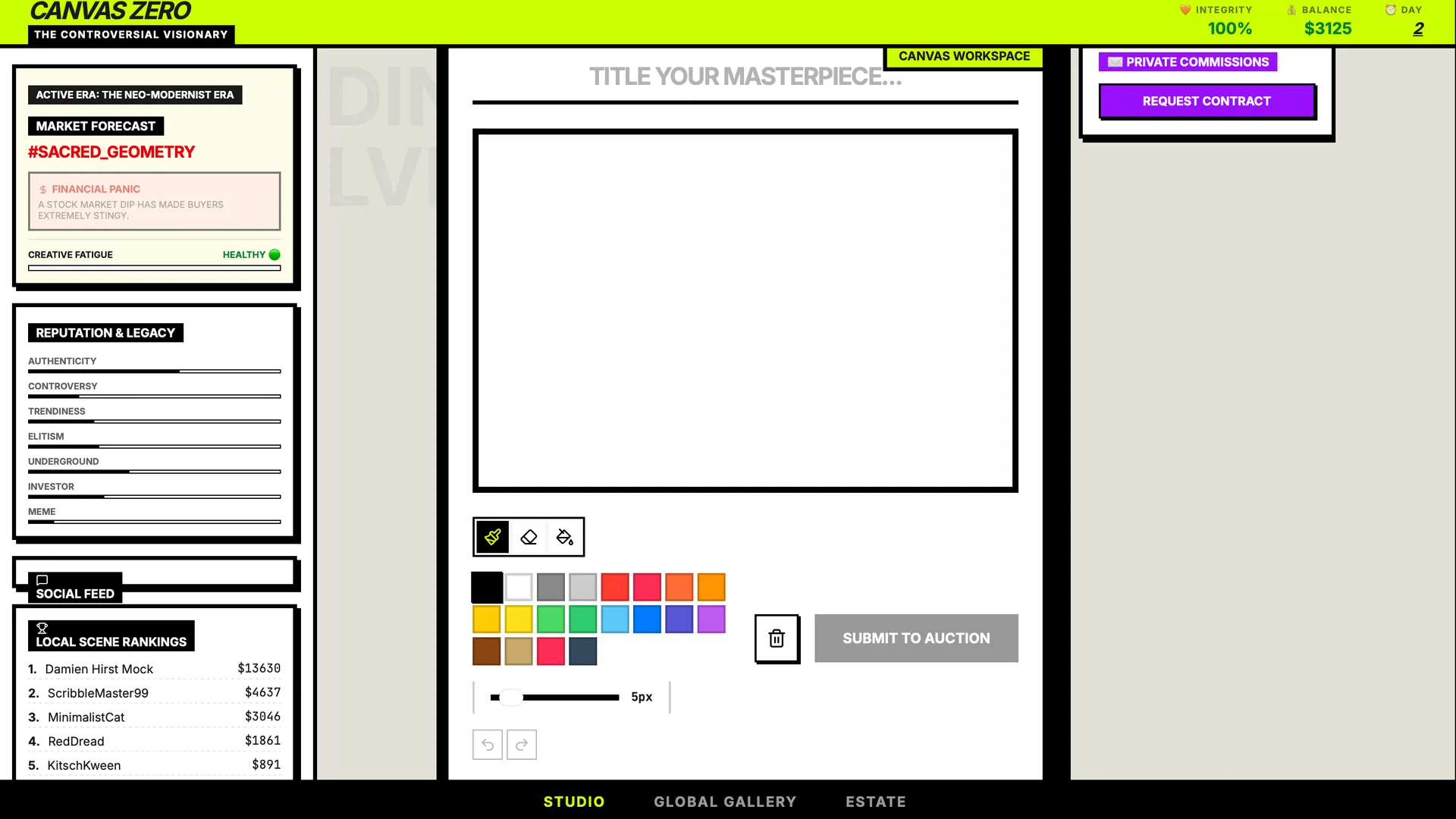 Canvas Zero interface